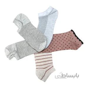 جوراب ساق کوتاه دخترانه مدل M 39291 بسته 5 عددی