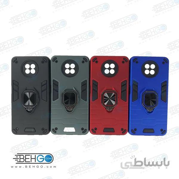 قاب گوشی شیائومی رمی نوت 9 تی کاور Redmi Note 9T گارد پاپ سوکت دار مدل بتمن ارمور اصلی مناسب Anti Shock BATMAN ARMOR FINGER RING CASE COVER For Xiaomi Redmi Note9T