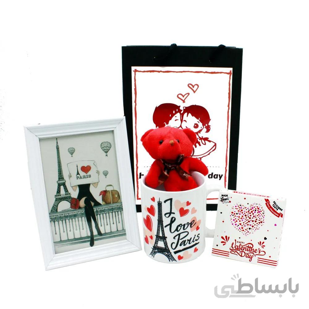 هدیه دخترانه پک عاشقانه مدل پاریس 5 تکه