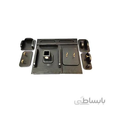 ست رومیزی ۹ تیکه چرم – طرح منحنی
