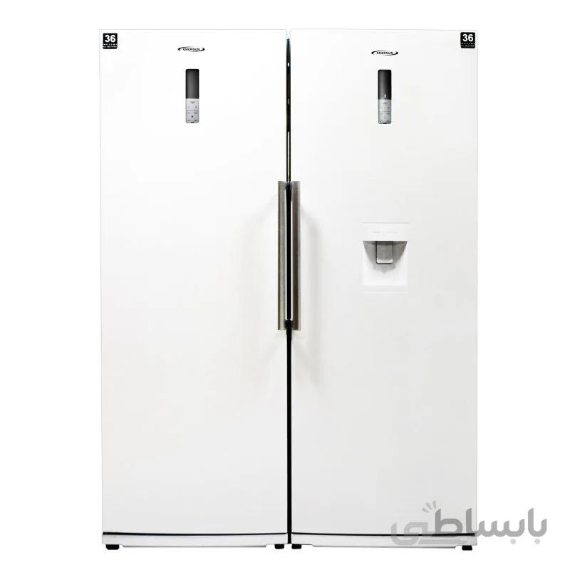 یخچال فریزر دوقلو امرسان 20 فوت مدل دیاموند _ RH20D / FN20D ا Emersun 20 Foot Diamond RH20D-FN20D twin freezer refrigerator
