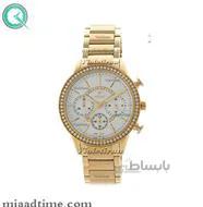 ساعت ویولت Violet زنانه کرنوگراف گرد فلزی طلایی صفحه سفید کد 0371 2L