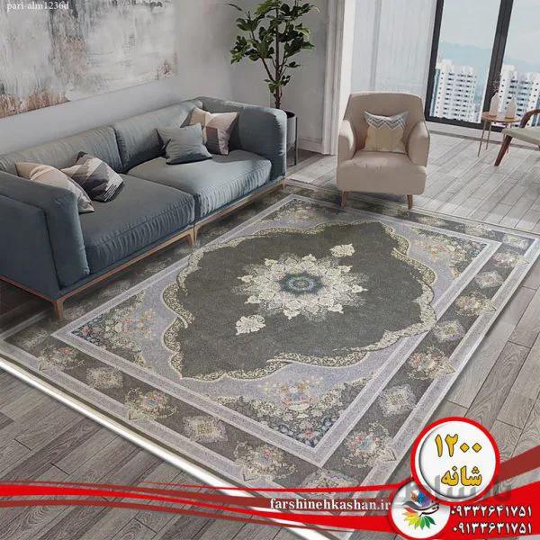 فرش پری زمینه دودی 1200 شانه