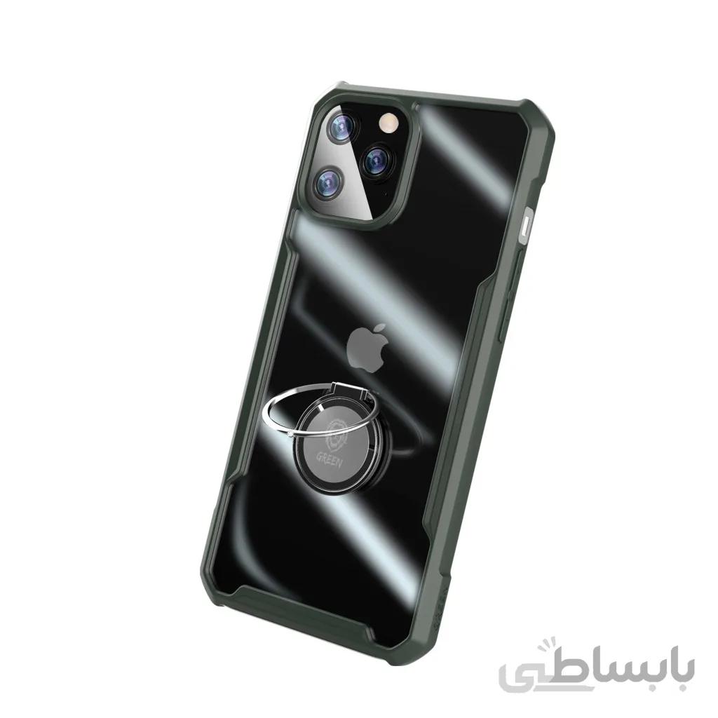 قاب ایفون 12 پرومکس گرین مدل STYLISHLY TOUGH SHOCKPROOF