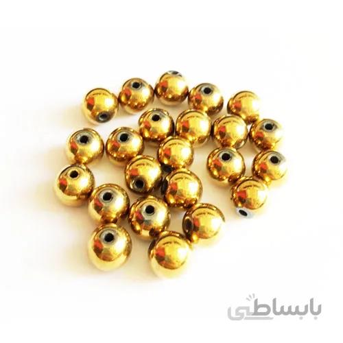 سنگ حدید براق بین کار کروی طلایی 8mm بسته 45 عددی