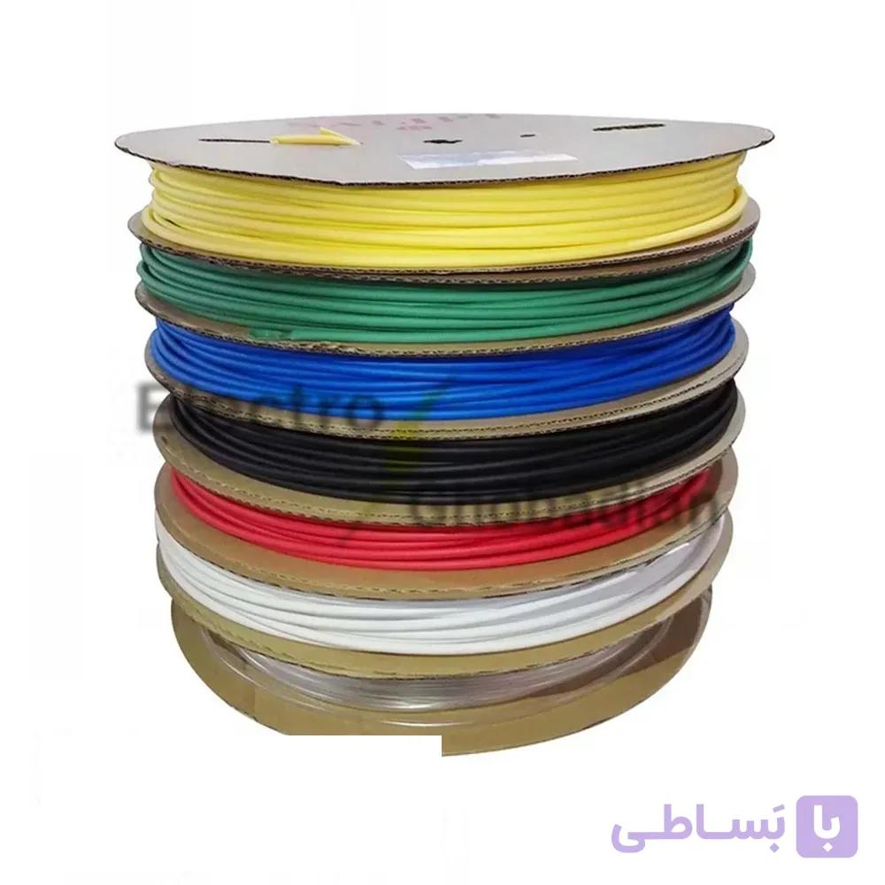 روکش حرارتی تک لایه قطر 9 میلیمتر شفاف-سفید-ارت-سبز