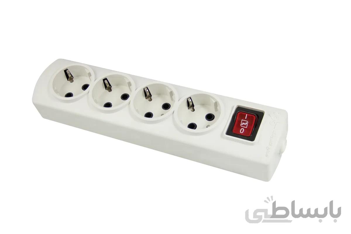 سیم سیار 4 راهی ارت دار - 4 متر