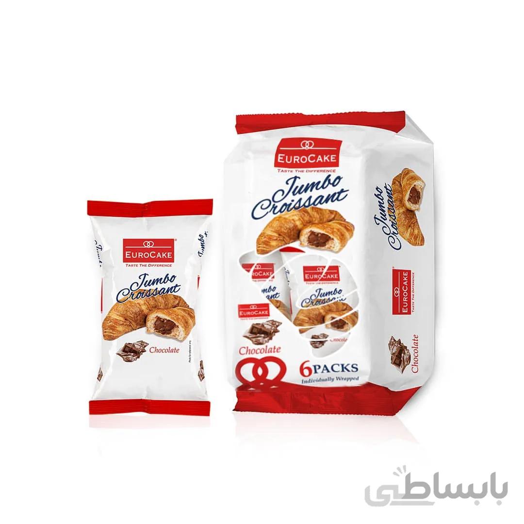 کیک شکلاتی یورو کروسان بسته 6 عددی