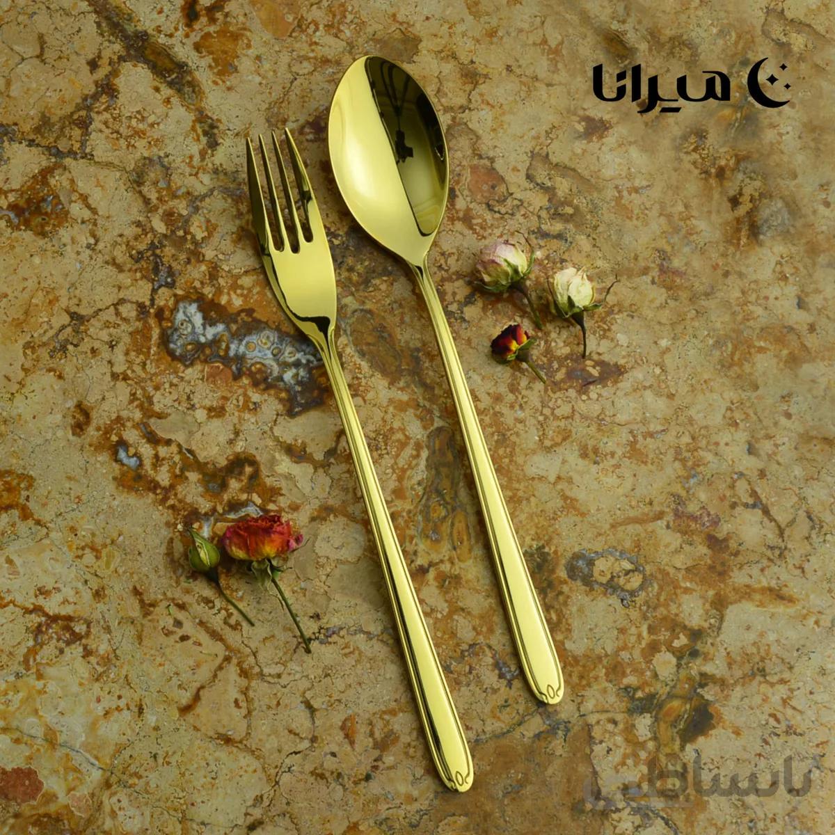 سرویس قاشق و چنگال ۳۰ نفره طلایی برند ورسا مدل ویتنام