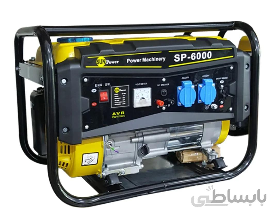 موتوربرق سانپاور 3کیلو وات بنزینی مدل SP-6000E ا SUNPOWER SP6000E