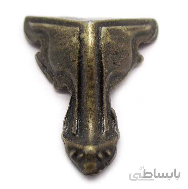 پایه آنتیک فلزی کلاسیک ریز زیتونی ارتفاع 23 میلیمتر