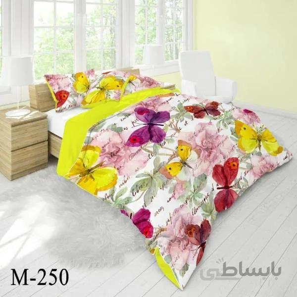 روتختی سه بعدی ساتن ابریشم ترک طرح پروانه - کد M 250