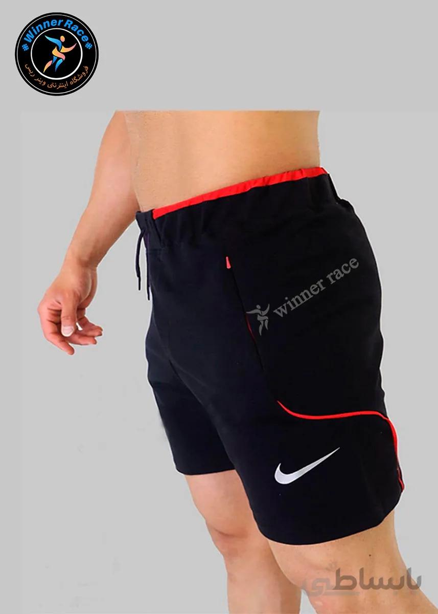 شلوارک ورزشی مردانه نایک جیبدار کد 1050 (مدیوم - مشکی)