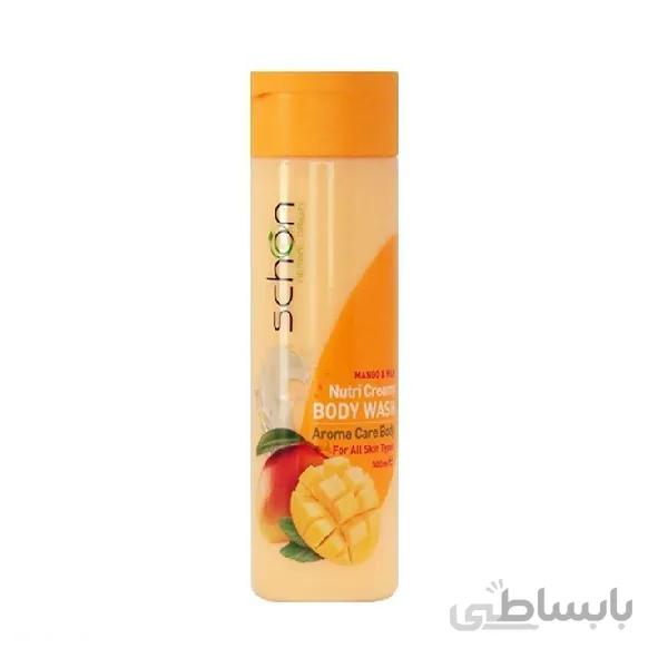شامپو بدن کرمی شون مدل شير و انبه - SCHON با حجم 300ml