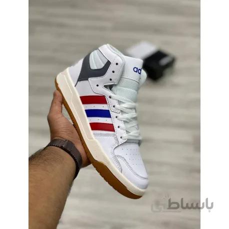کفش آدیداس اینتراپ ماید ساقدار سفید adidas Men's Hoops 2.0 Mid Basketball Shoe