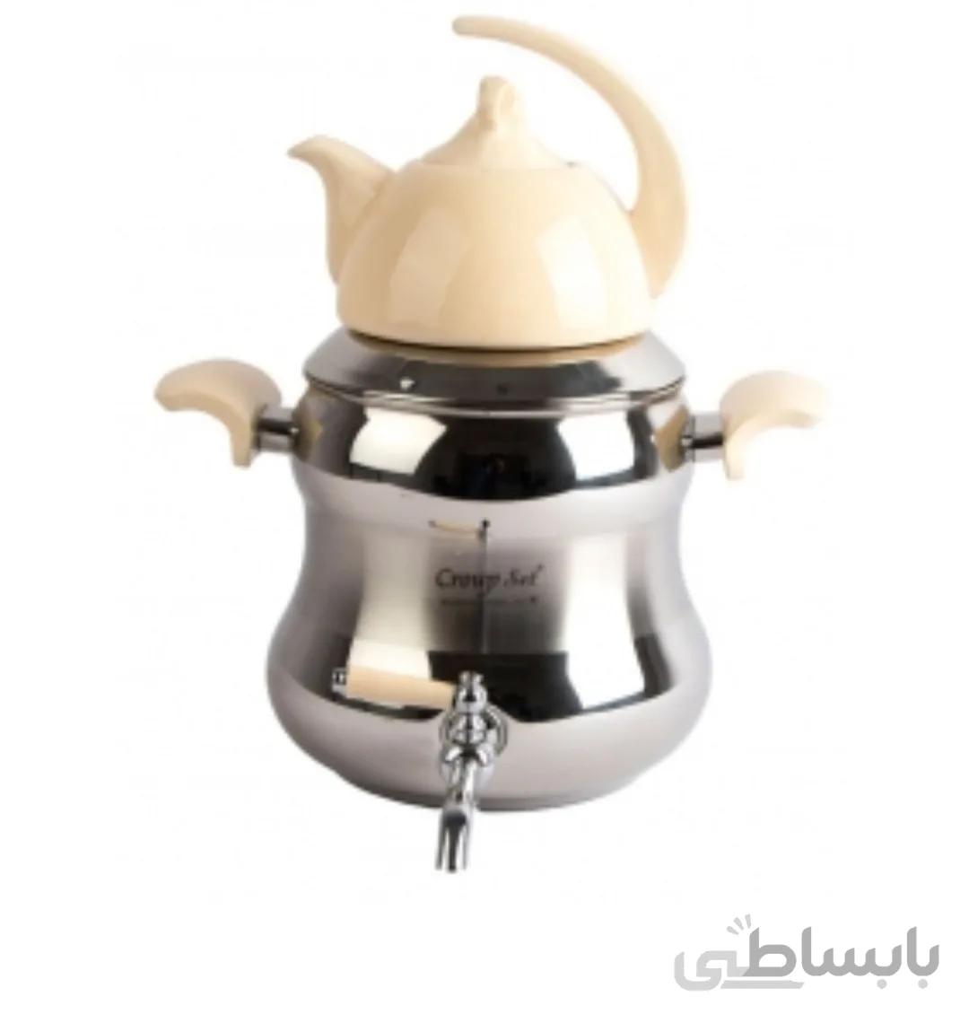 کتری وقوری استیل مدل پرنس CROP SET