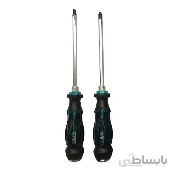 مجموعه 2 عددی پیچ گوشتی دوسو چهارسو ضربه خور نولان کد0833A
