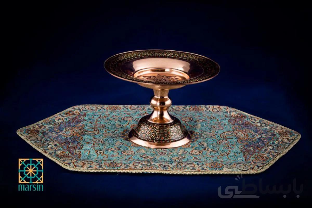 شکلات خوری پایه دار خاتم کاری کد 46