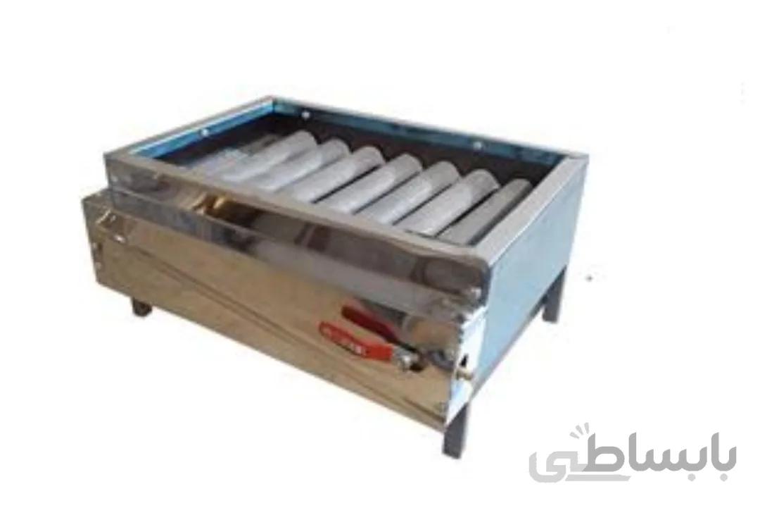 کباب پز استیل خوابیده سایز 50 قایم