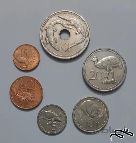 ست کامل سکه های پاپوا گینه نو