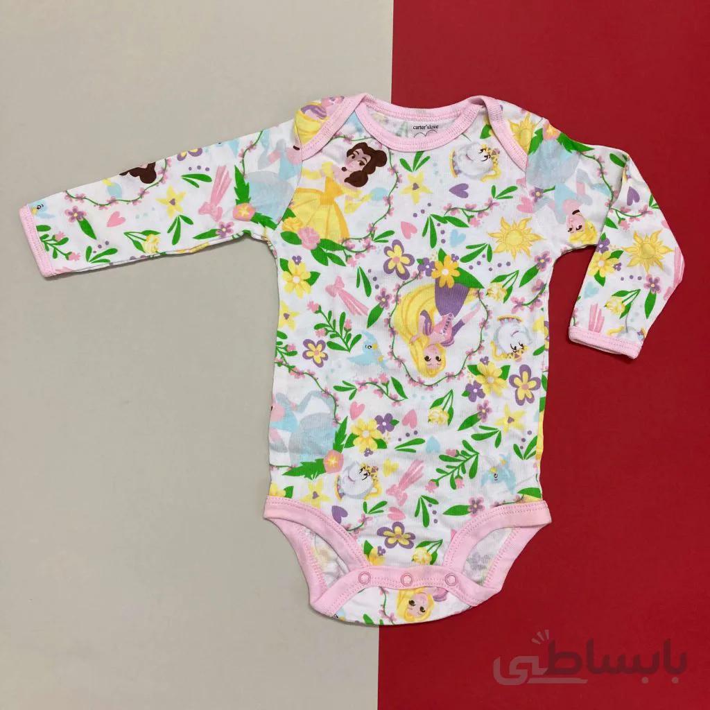 بادی آستین بلند نوزادی دخترانه کارترزلاو کد 1695