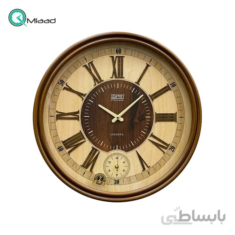 ساعت دیواری چوبی اسپریت مدل 2014 قهوه ای
