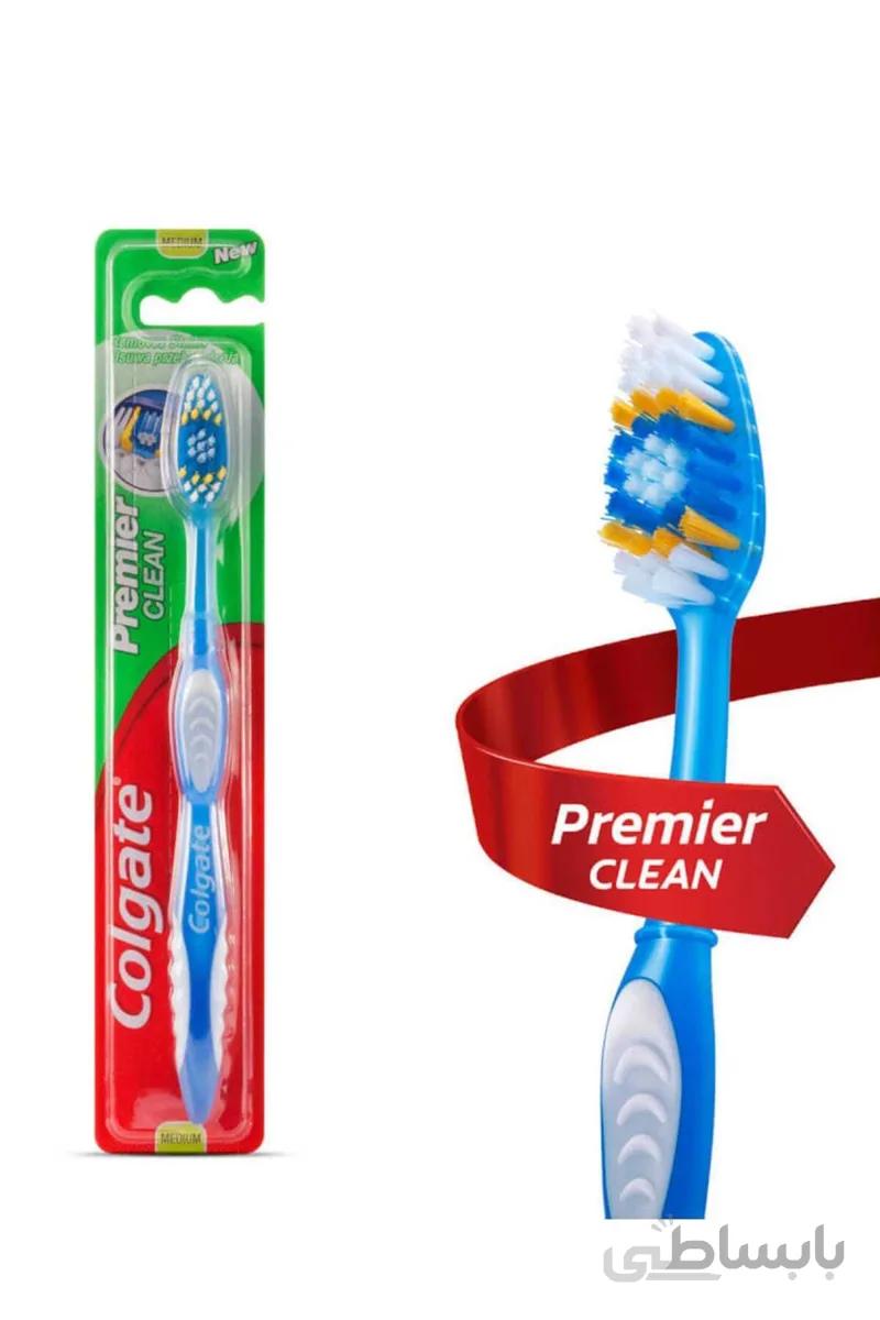 مسواک کلگیت مدل Premier Clean با برس متوسط ا Colgate Premier Clean model toothbrush with medium brush