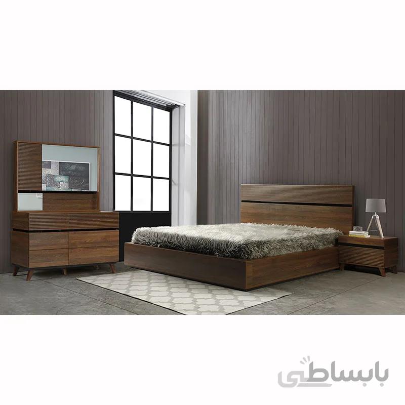 سرویس خواب دو نفره مدرن نابی تک - مدل فالومو