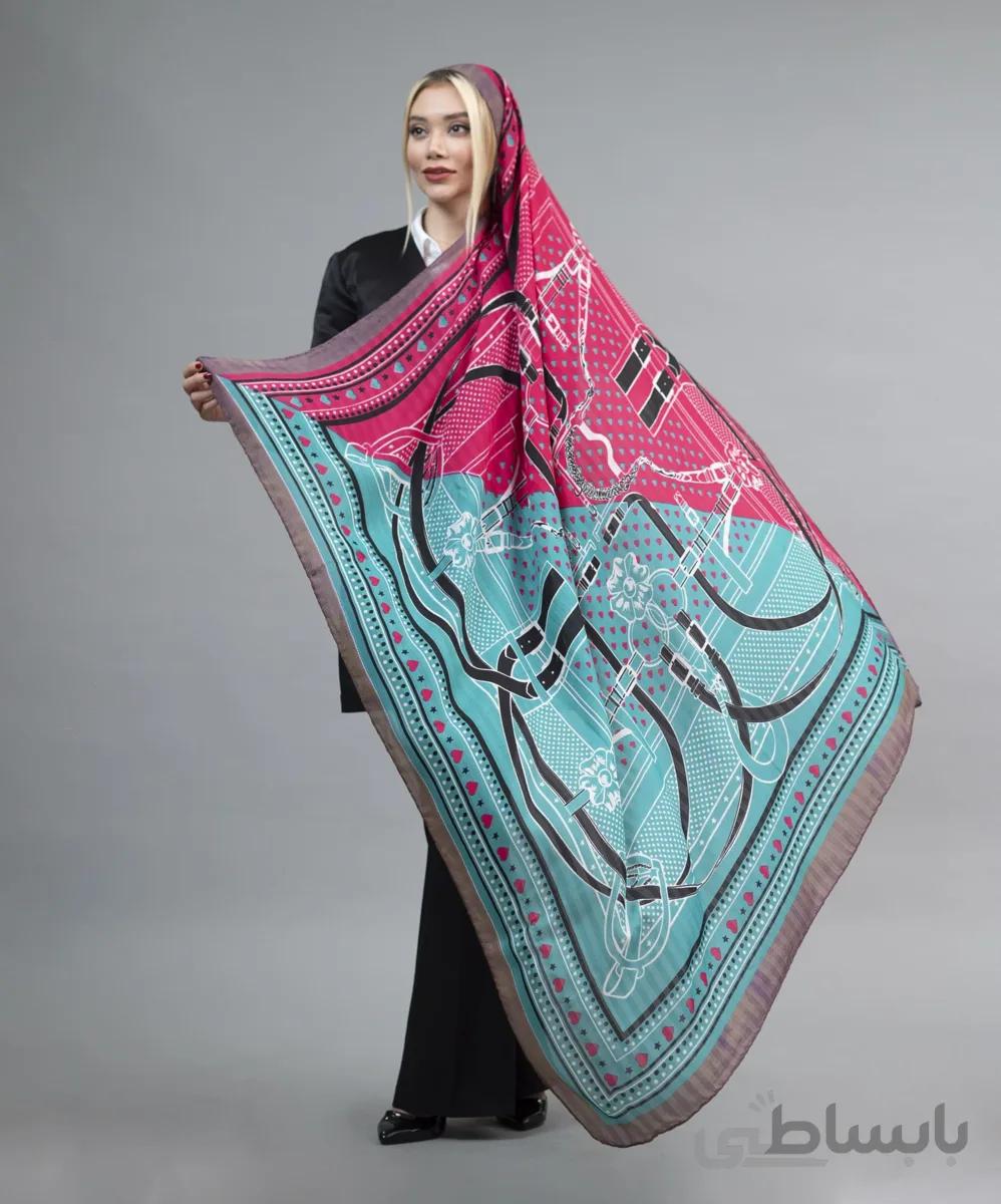 روسری نخی دور دست دوز کد BH114