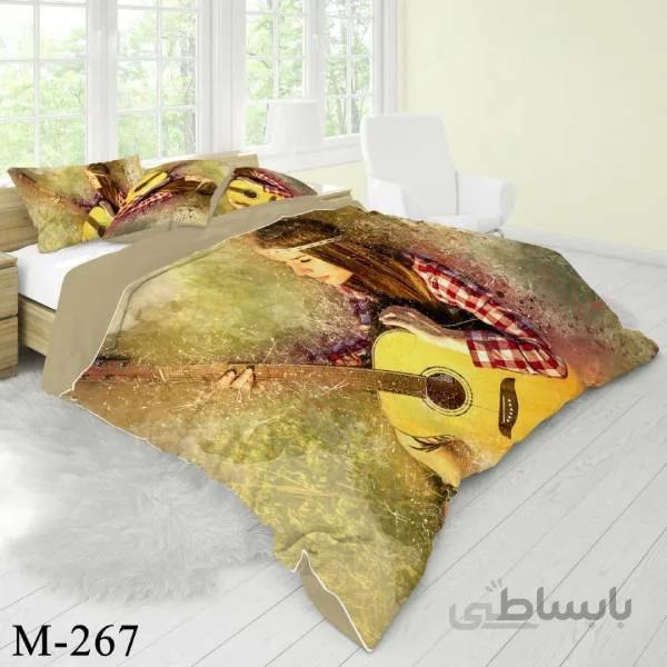 روتختی سه بعدی ساتن ابریشم ترک طرح مدرن - کد M 267