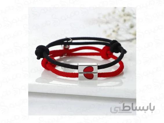 دستبند جفت مگنتی طرح قلب سرخ 12280