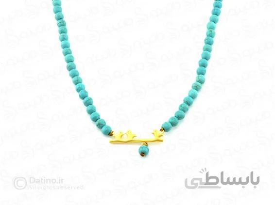 گردنبند تسبیح فیروزه مرغ عشق-Zarrin.N.74