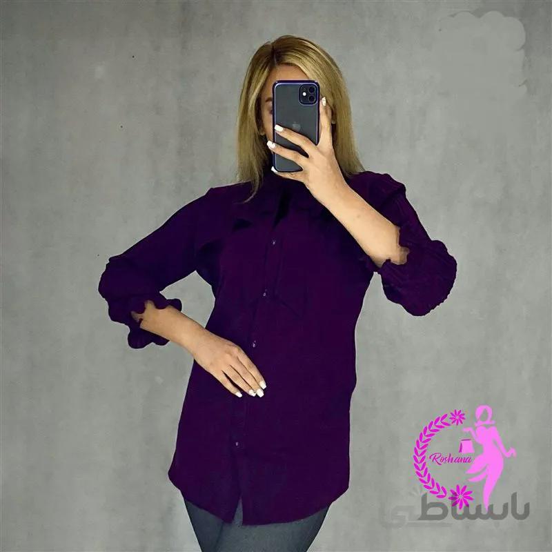 شومیز یقه پاپیونی کد 497029