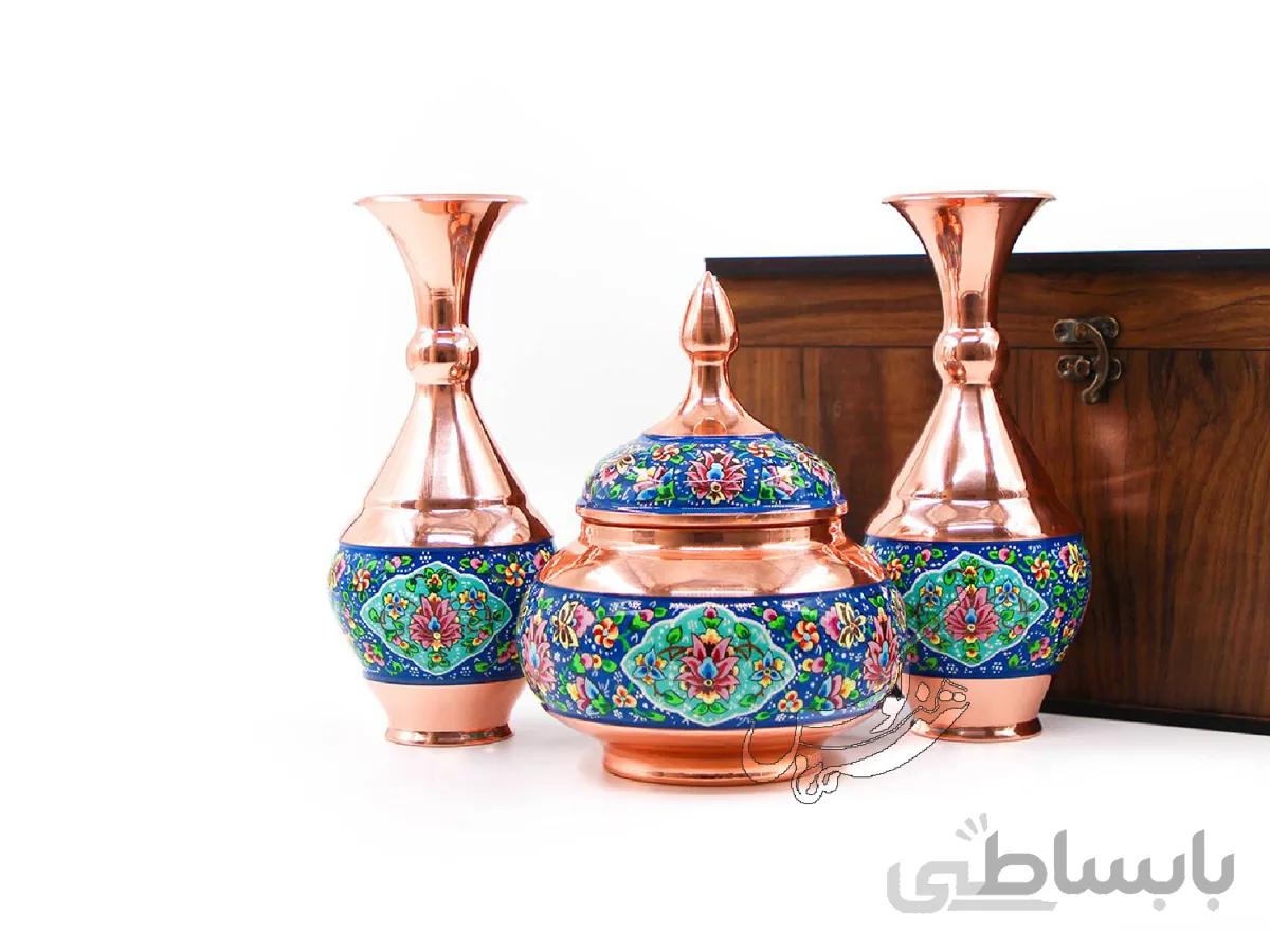 ست قندان و گلدان پرداز
