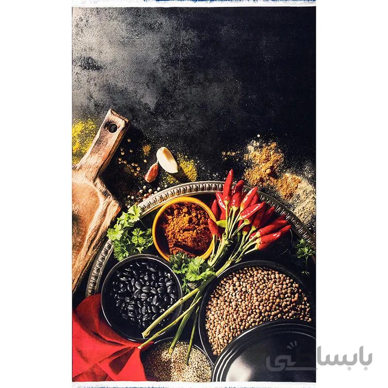 فرش آشپزخانه طرح ادویه جات