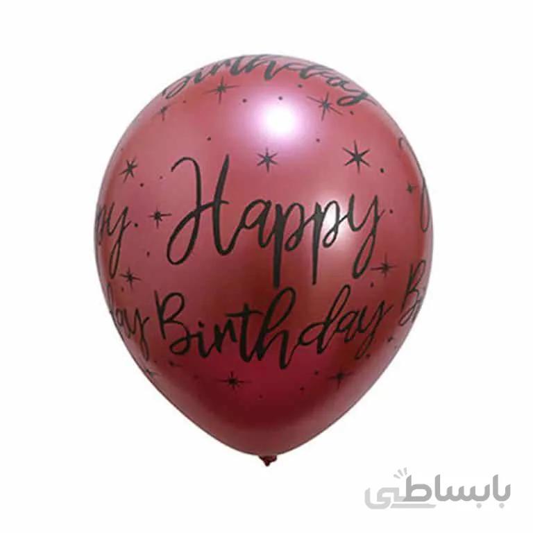 بادکنک لاتکس کروم Happy Birthday مدل STLB198