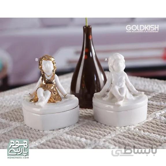 جا جواهری کوچک گلدکیش طرح آنجلعکس کد Aبرند گلدکیش
