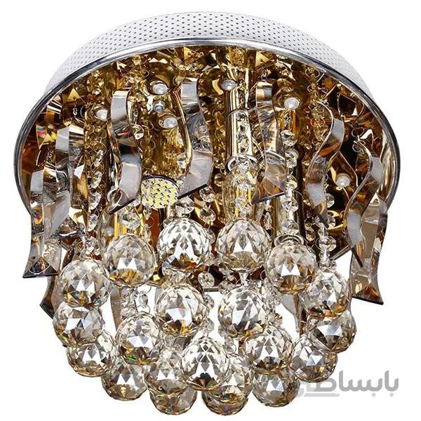 لوستر سقفی کریستالی چشمه نور کد A6638/30-S-G طلایی