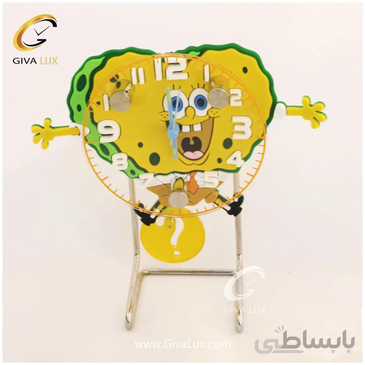 ساعت رومیزی طرح باب اسفنجی