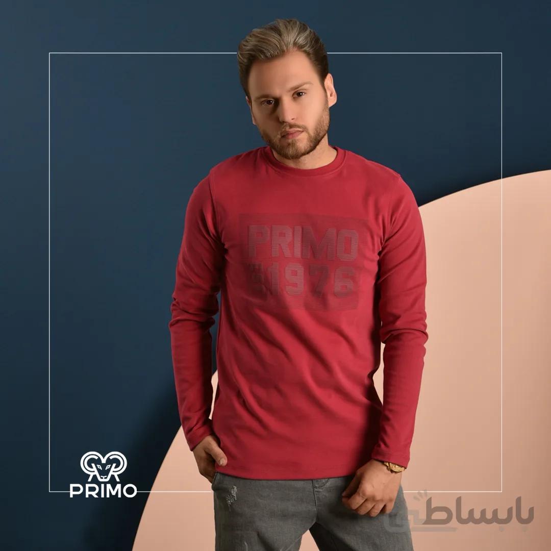 تیشرت پنبه مردانه مدل آستین بلند چاپی 514102