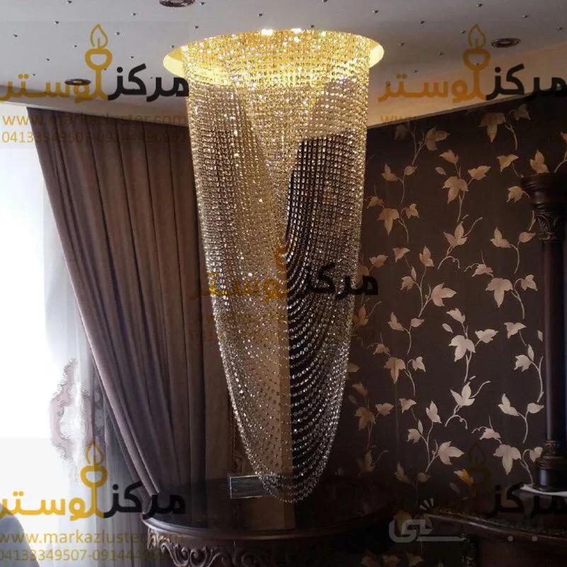 لوستر سقفی دایره سایز 25 دوبلکس مدل آداس