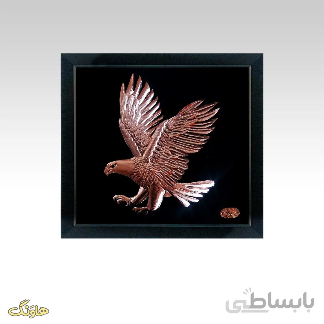 تابلو عقاب معرق مسی D003