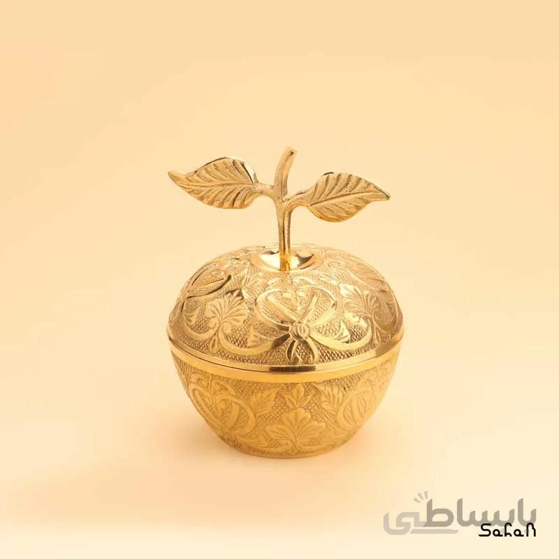 شکلات خوری برنجی طلایی مدل سیب
