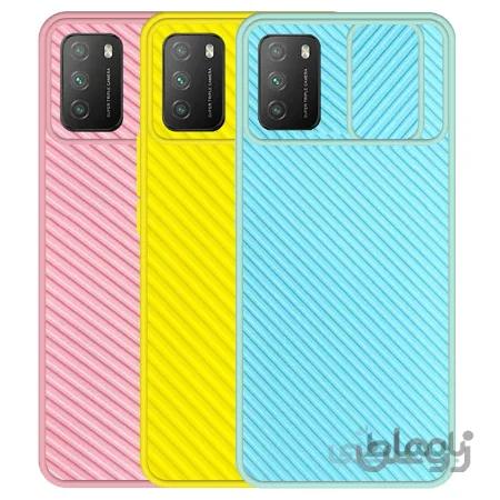 قاب و گارد محافظ مناسب برای گوشی Xiaomi POCO M3 مدل اسلاید کمرا طرح رنگی کشویی