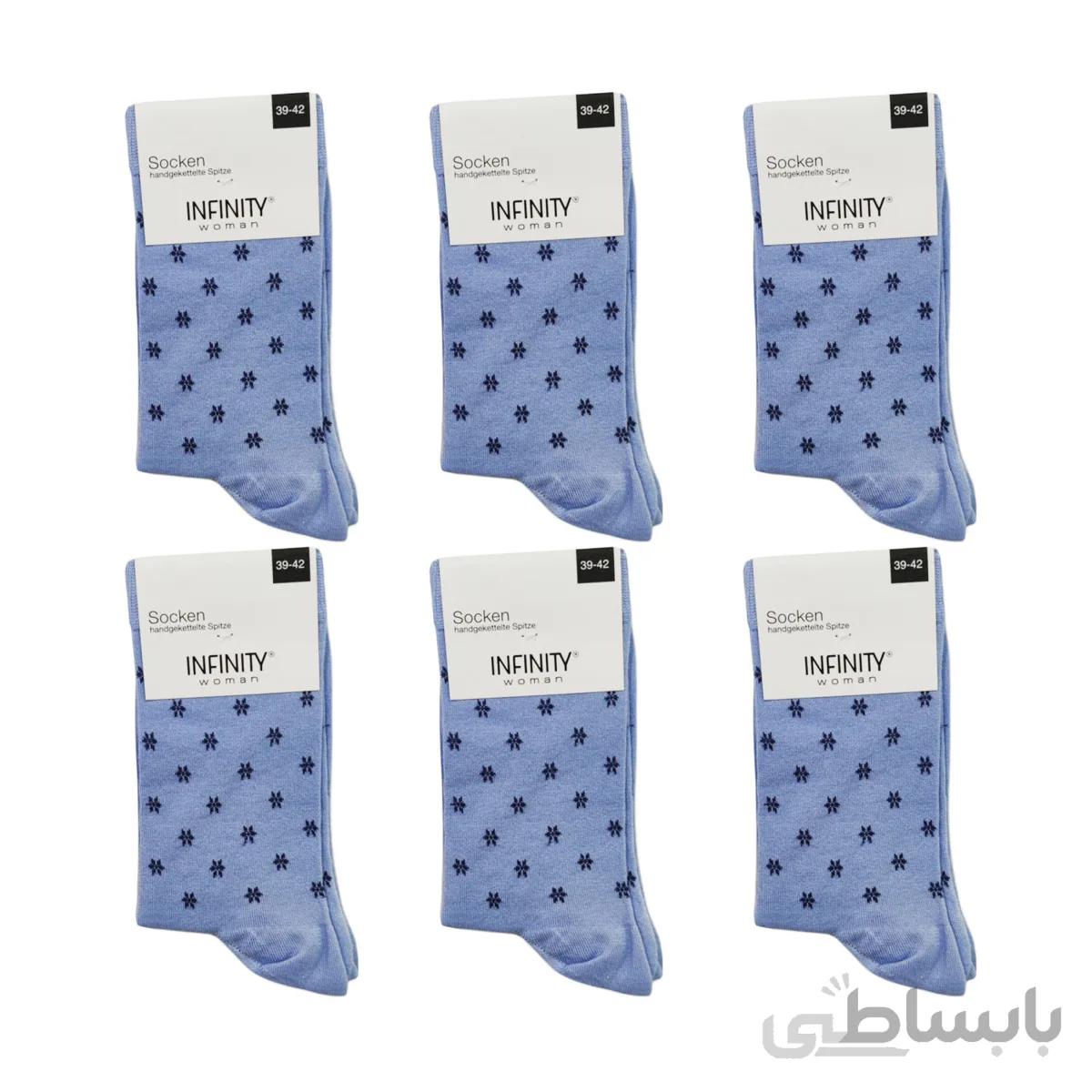 جوراب زنانه اینفینیتی مدل 0203 بسته 6 عددی