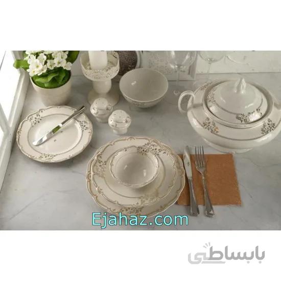 سرویس غذاخوری 12 نفره 98 پارچه بن چاینا پردیس ایزابل طرح پائولا