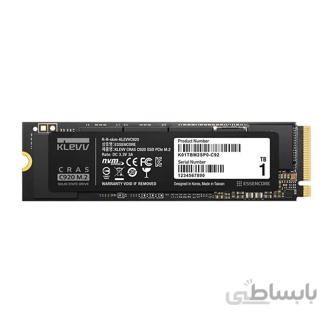 اس اس دی اینترنال M.2 NVMe کلو مدل KLEVV CRAS C920 ظرفیت 1 ترابایت