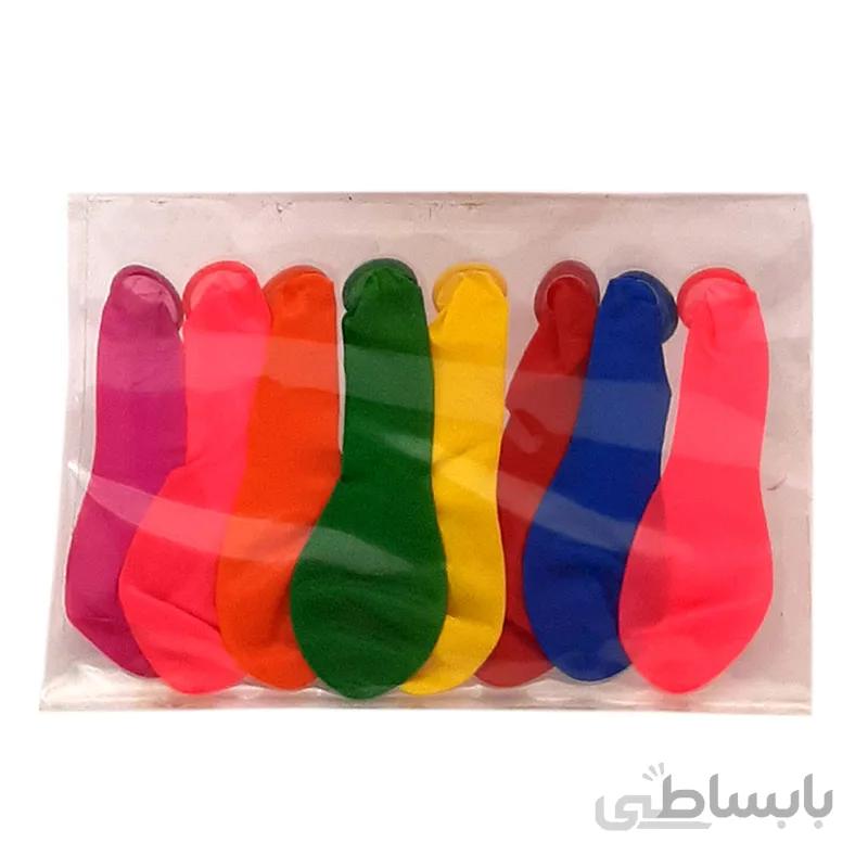 بادکنک سایز کوچک رنگی بسته 8 عددی