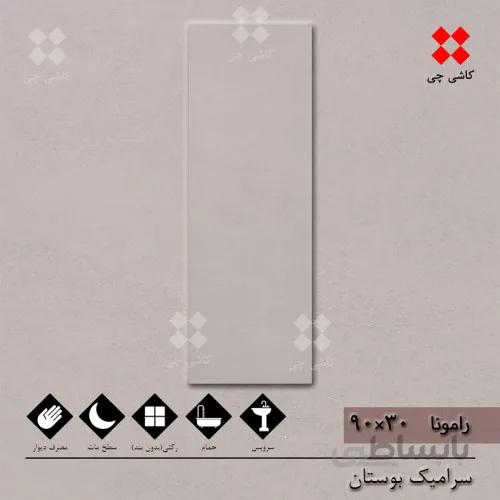 رامونا ساده خاکستری 30×90 مات درجه 2
