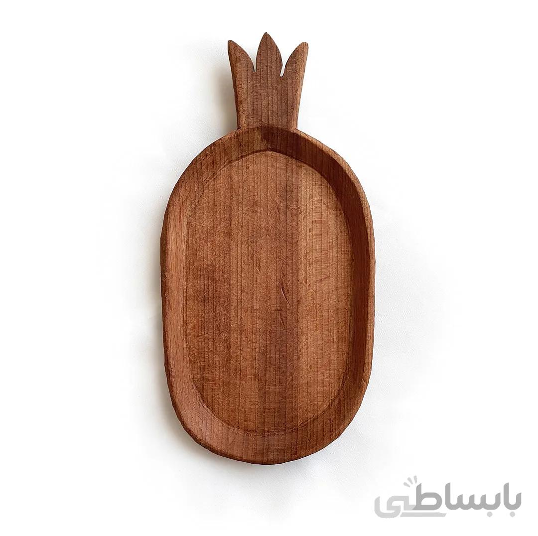 بشقاب چوبی پذیرایی طرح انار - کوچک